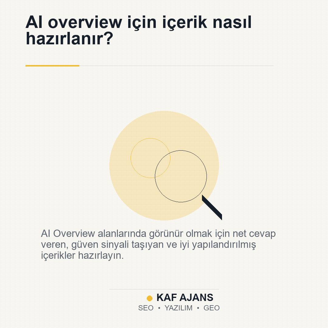 AI overview için içerik nasıl hazırlanır?