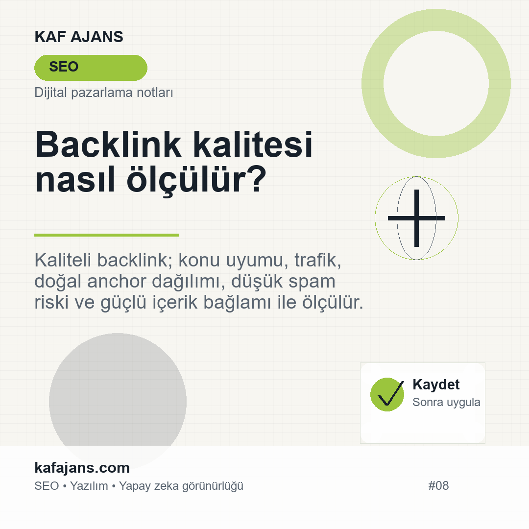 Backlink kalitesi nasıl ölçülür?