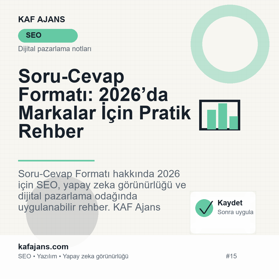 Soru-Cevap Formatı: 2026’da Markalar İçin Pratik Rehber