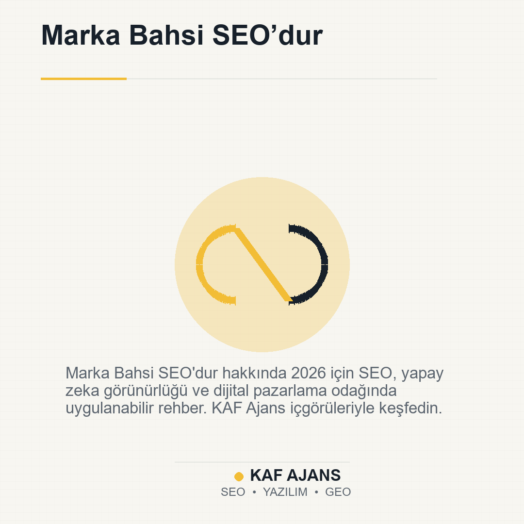 Marka Bahsi SEO’dur: 2026’da Markalar İçin Pratik Rehber