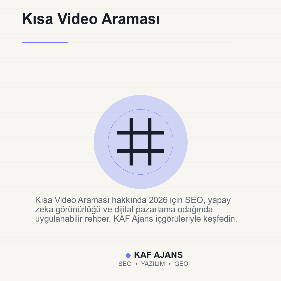 Kısa Video Araması: 2026’da Markalar İçin Pratik Rehber