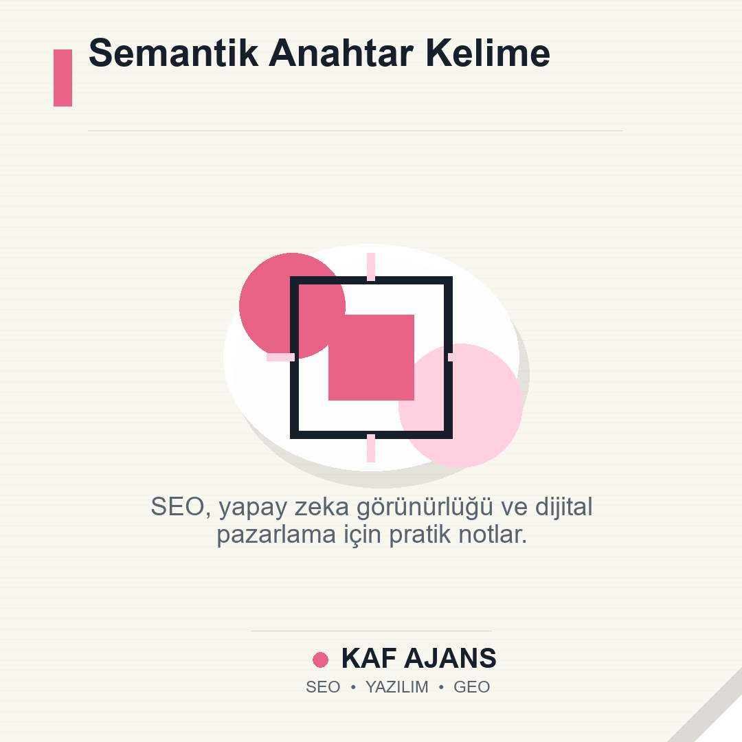 Semantik Anahtar Kelime: 2026’da Markalar İçin Pratik Rehber