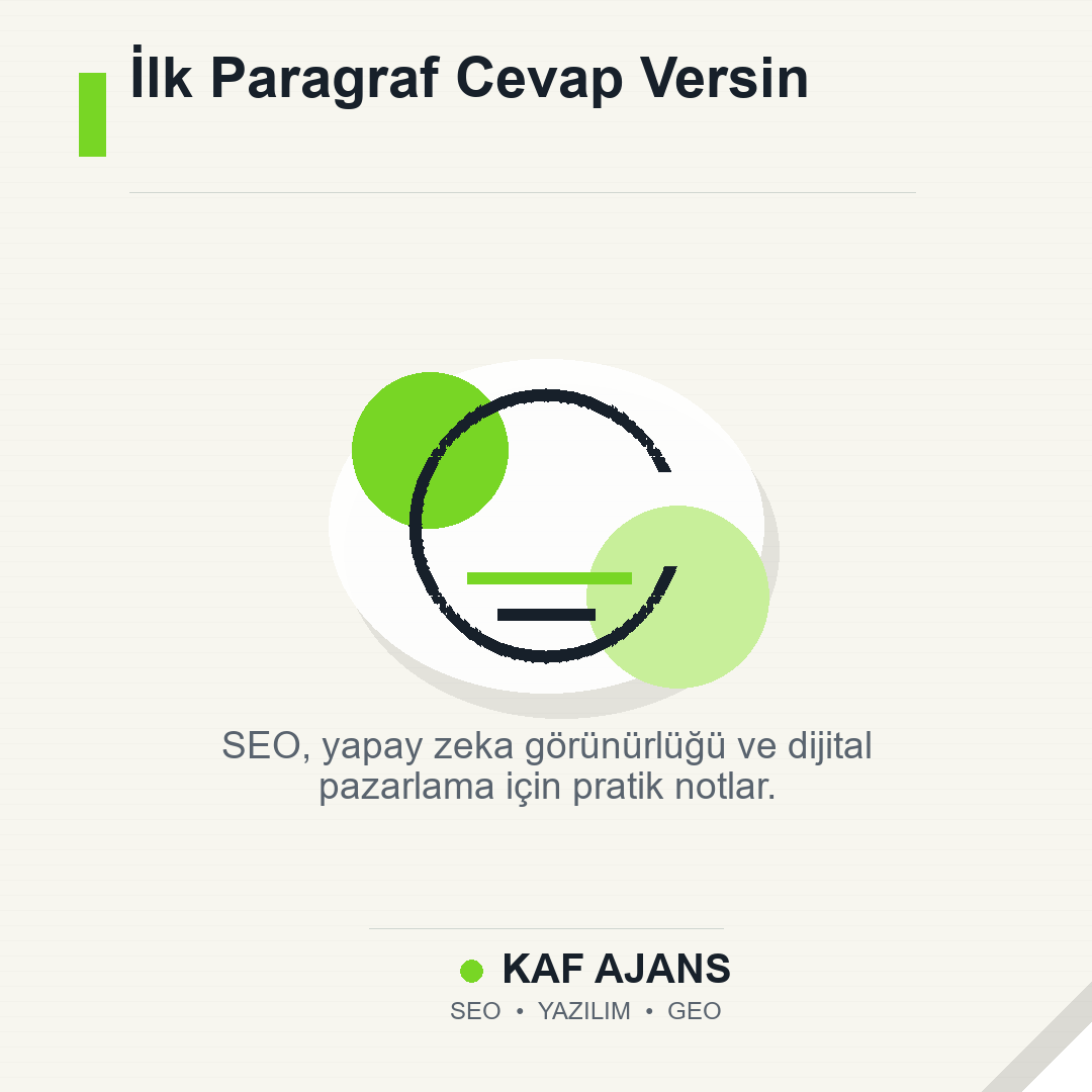 İlk Paragraf Cevap Versin: 2026’da Markalar İçin Pratik Rehber