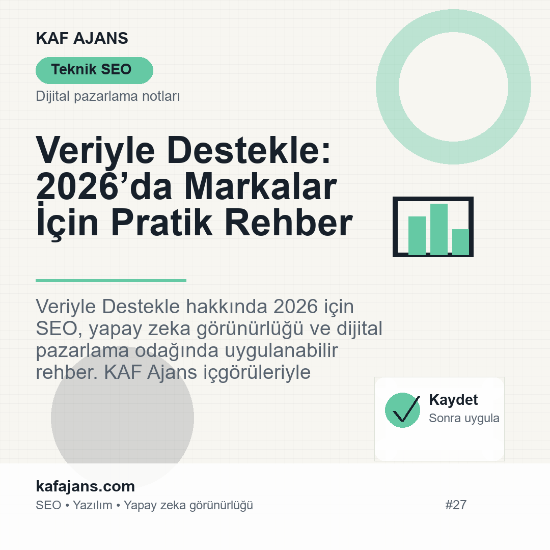 Veriyle Destekle: 2026’da Markalar İçin Pratik Rehber