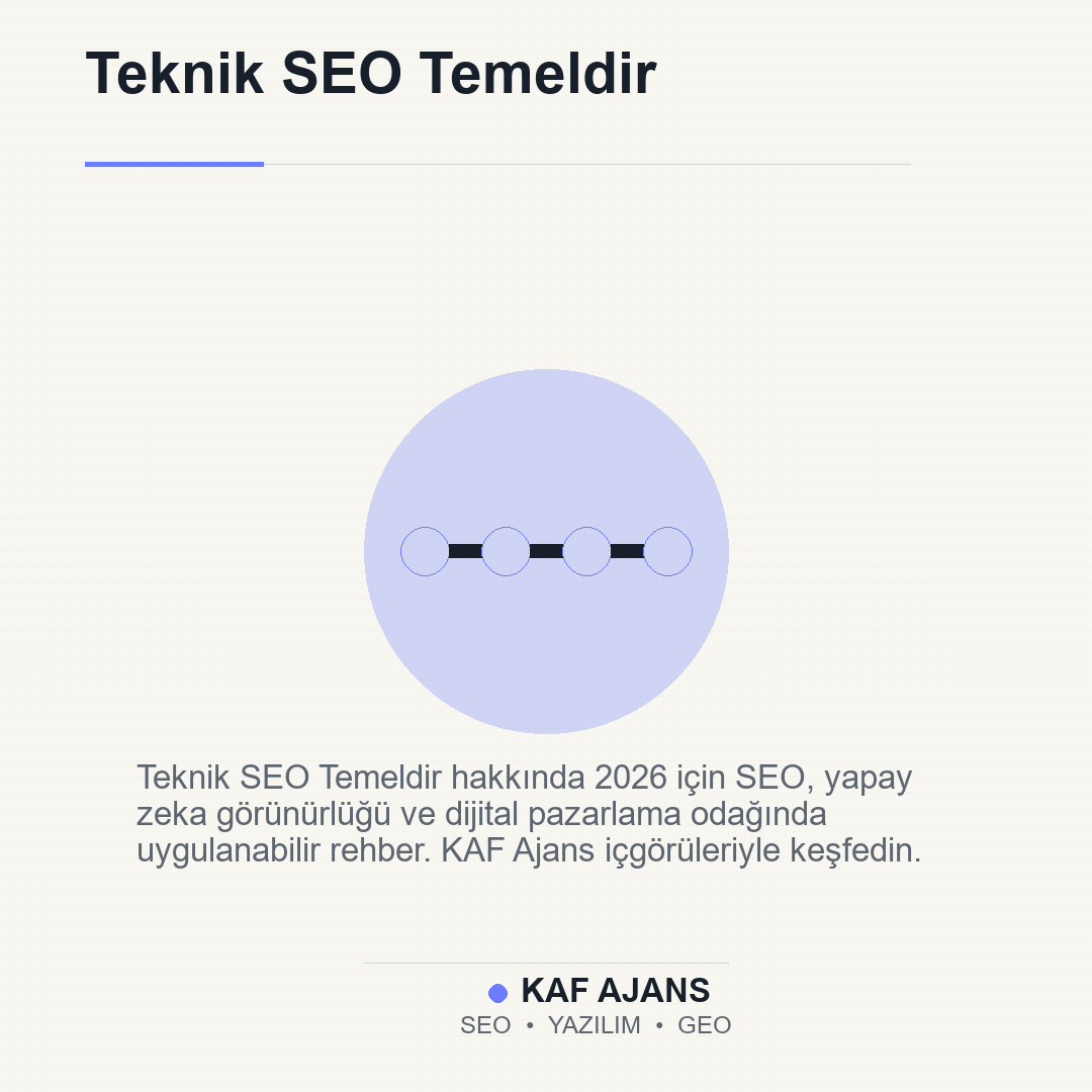 Teknik SEO Temeldir: 2026’da Markalar İçin Pratik Rehber