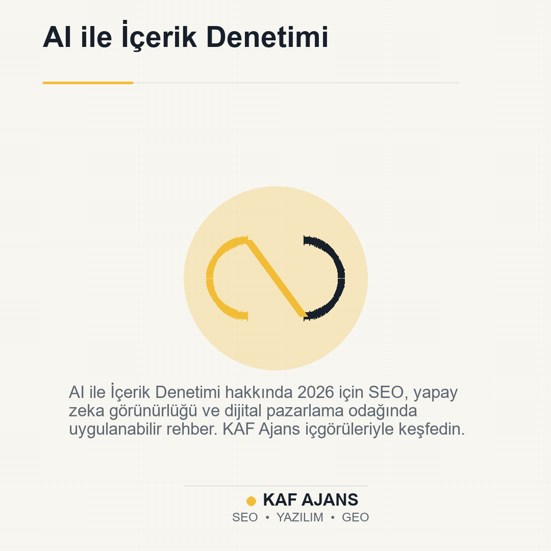 AI ile İçerik Denetimi: 2026’da Markalar İçin Pratik Rehber