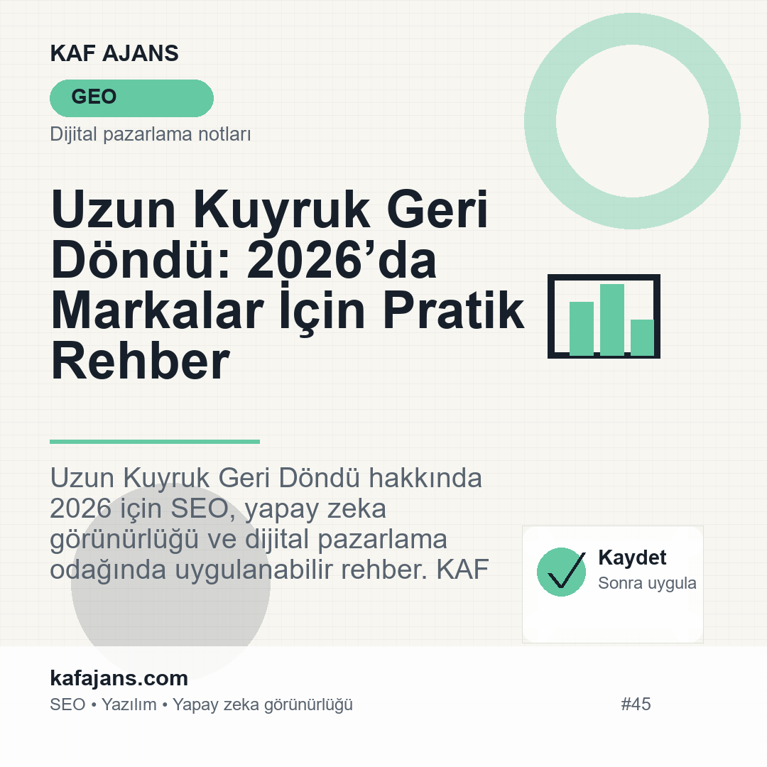 Uzun Kuyruk Geri Döndü: 2026’da Markalar İçin Pratik Rehber